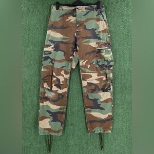 Camouflage Camo Cargo Pants Trousers Mens Size 33x30 Distressed